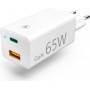 Hama laturi GaN, USB-C Power Delivery (PD) + USB-A QC3.0, 65W, valkoinen