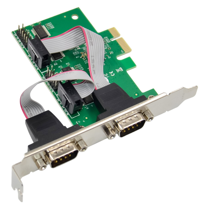 InLine® PCIe x1 liitäntäkortti, 4x RS-232, Low Profile