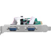InLine® PCIe x1 liitäntäkortti, 4x RS-232, Low Profile