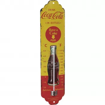 TFA Dostmann NOSTALGIC ART Coca Cola lämpömittari keltainen, punainen