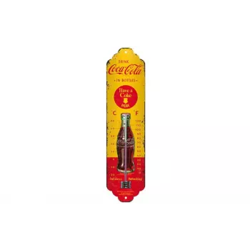 TFA Dostmann NOSTALGIC ART Coca Cola lämpömittari keltainen, punainen