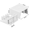 Techly 366310 pinta-asennusrasia 2 Keystone-moduulille RJ45 tai RJ11/12