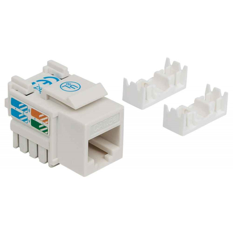 Intellinet 210355 Keystone-moduuli RJ45 UTP Cat5e, Punch-Down, valkoinen
