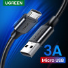 Ugreen USB-kaapeli USB-A - Micro-USB, 0,5 m, musta