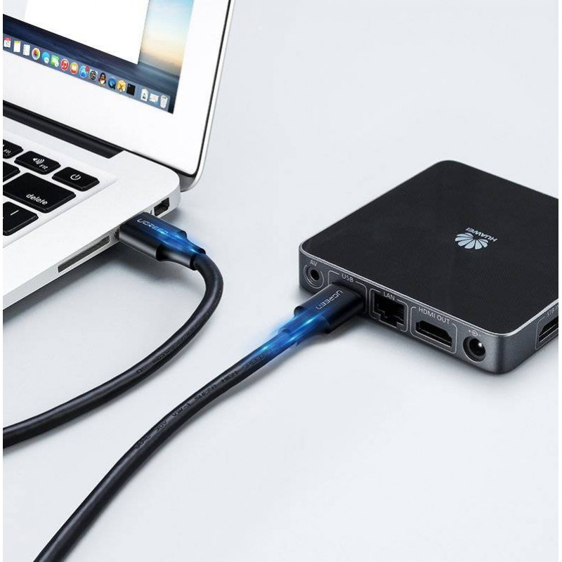 Ugreen US102 USB 2.0 -kaapeli uros-uros, 0,5 m, musta