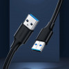 Ugreen US102 USB 2.0 -kaapeli uros-uros, 0,5 m, musta