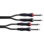 Cordial 14845 plugi-audiokaapeli [2x 6,3 mm plugi (mono) - 2x 6,3 mm plugi (mono)] 3 m musta PVC-päällyste, Twin-Lead