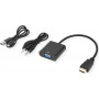 Secomp STANDARD HDMI-VGA- ja audiovideosovitinkaapeli, uros/naaras, 0,23 m