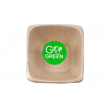 Gogreen kompostoituvat sokeriruokokulhot 1300 ml, neliömäinen, 5 kpl