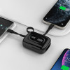 Dudao K32 varavirtalähde 22,5 W 10000 mAh integroidulla USB-C-/Lightning-kaapelilla – musta