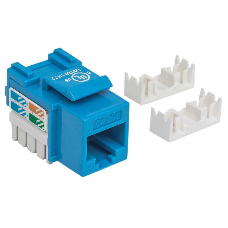Intellinet 210546 Keystone-moduuli RJ45 UTP Cat5e, Punch-Down, sininen