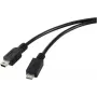 Renkforce USB 2.0 -kaapeli Micro-USB – Mini-USB, 0,5 m, musta