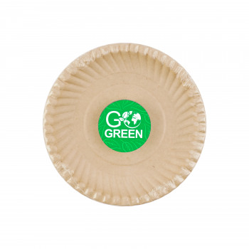 Gogreen Go Green kompostoitavat lautaset sokeriruo'osta Ø15 cm, 10 kpl