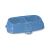 Stefanplast Break 13 ruokakuppi lemmikeille 0,2+0,2 l, 21x13x5 cm, harmaa/sininen