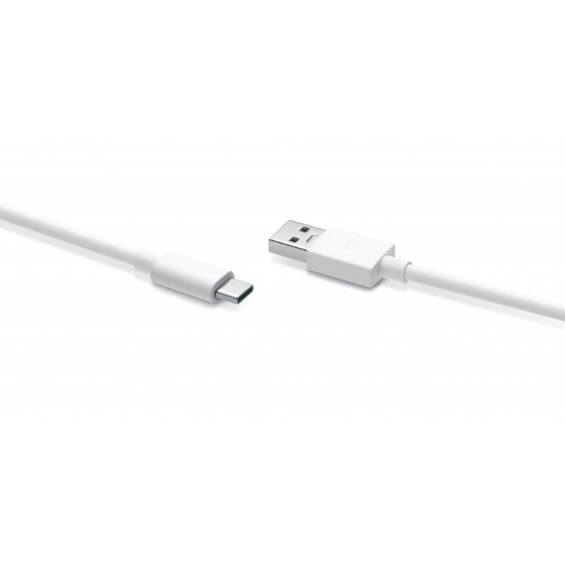 OPPO VOOC -kaapeli USB-A – USB-C, 8 A, 1 m, valkoinen (DL149)