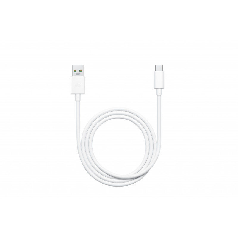 OPPO VOOC -kaapeli USB-A – USB-C, 8 A, 1 m, valkoinen (DL149)