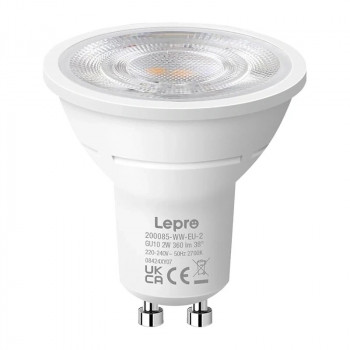 Lepro 200086-WW-EU-5 LED-lamppu GU10, 3,3 W, lämmin valkoinen, 5 kpl