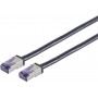 Shiverpeaks Cat6a S/FTP -verkkokaapeli RJ45, 0,15 m, musta