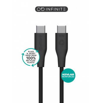 eStuff INFINITE (GRS) USB-C - USB-C -kaapeli (ES604380)