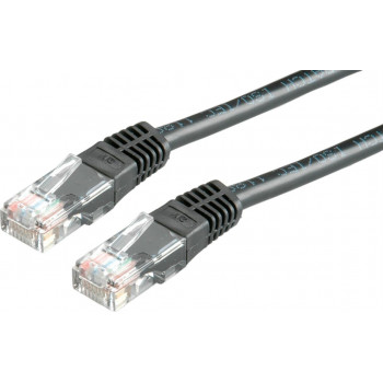 Secomp Cat6 U/UTP -verkkokaapeli RJ45, 0,5 m, musta