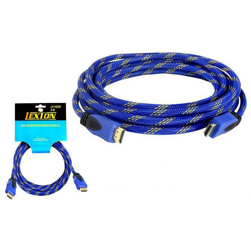 LTC High-Speed-HDMI-kaapeli, 5 m, 4K, sininen