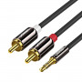 UGREEN AV116 RCA–AUX 3,5 mm -äänikaapeli 1 m – musta