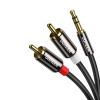 UGREEN AV116 RCA–AUX 3,5 mm -äänikaapeli 1 m – musta