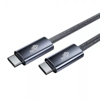 TB punottu USB 3.2 Gen 1 -kaapeli USB-C–USB-C, 1 m, 100 W, musta