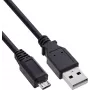 InLine USB 2.0 -kaapeli Micro-USB–USB-A, 5 m, musta