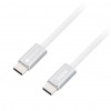 Forcell USB-kaapeli USB-C–USB-C, 2 m, 240 W, valkoinen