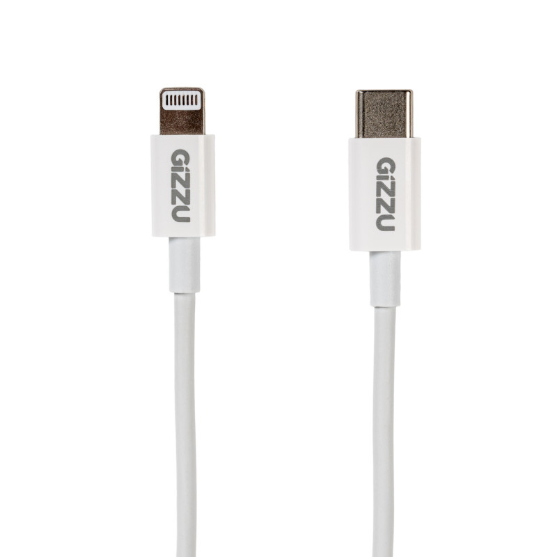 Gizzu USB-C–Lightning -kaapeli, 1,8 m, 27 W PD, valkoinen (GCPU2L18)