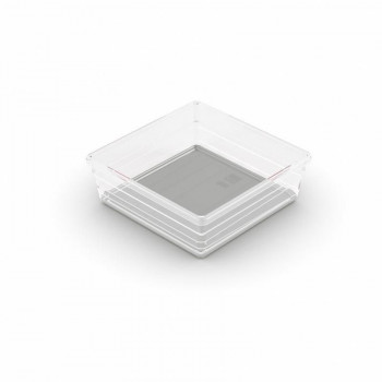 KIS Box Sistemo -järjestelijä 6 15 x 15 x 5 cm läpinäkyvä/vaaleanharmaa
