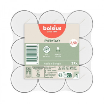 Bolsius -tuikut 27 kpl valkoinen