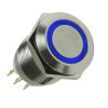 Lamptron vandalismikytkin / painike 16 mm - Silverline - sininen