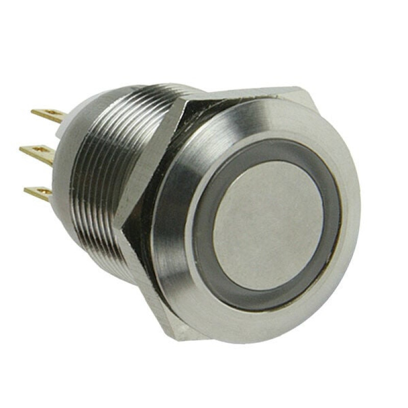 Lamptron vandalismikytkin / painike 16 mm - Silverline - sininen
