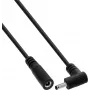InLine® DC-jatkokaapeli, kulmapistoke, 3,5 x 1,35 mm, musta, 0,2 m