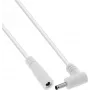 InLine® DC-jatkokaapeli, kulmapistoke, 3,5 x 1,35 mm, valkoinen, 0,2 m