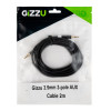 Gizzu 3,5 mm AUX-kaapeli 2 m – musta