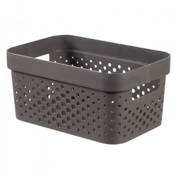 Curver Infinity Recycled -laatikko 4,5 l, 27x19x12 cm, tummanharmaa