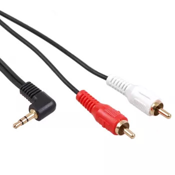 Maclean MCTV-824 -audiokaapeli 3,5 mm miniplugi - 2x RCA, 1 m, musta