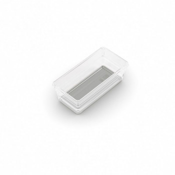 KIS Box Sistemo -järjestelijä 2 15 x 7,5 x 5 cm läpinäkyvä/vaaleanharmaa