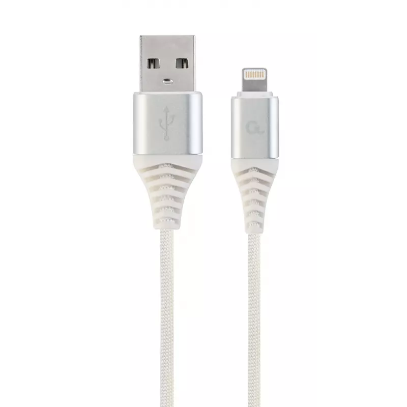 Gembird USB 2.0 - Lightning (8-pin) -kaapeli tekstiilipäällysteellä, 2 m, valkoinen
