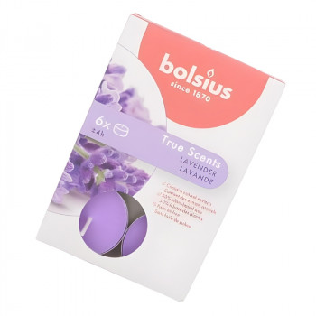 Bolsius True Scents -tuoksutulet, laventeli, 6 kpl