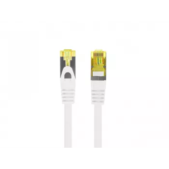 Lanberg Cat6a S/FTP -verkkokaapeli RJ45, 0,5 m, valkoinen, LSZH, kupari