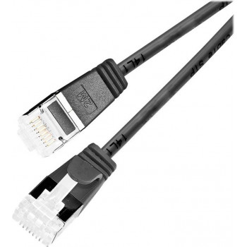 Wirewin Slim Cat6a U/FTP -verkkokaapeli RJ45, 3 m, musta