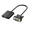 UGREEN CM513 VGA-HDMI-muunnin, uros naaras, 1080p Full HD, musta