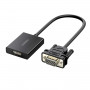 UGREEN CM513 VGA-HDMI-muunnin, uros naaras, 1080p Full HD, musta