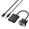 UGREEN CM513 VGA-HDMI-muunnin, uros naaras, 1080p Full HD, musta