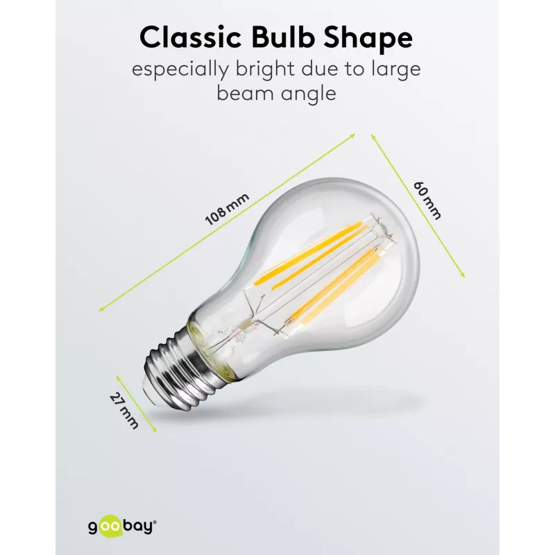 Goobay LED-lamppu, 1521 lm, 2700 K lämmin valkoinen, 11 kWh, energialuokka D (65397)