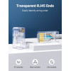 UGREEN Cat6 RJ45 modulaariliitin (50 kpl) – läpinäkyvä kultakontakteilla